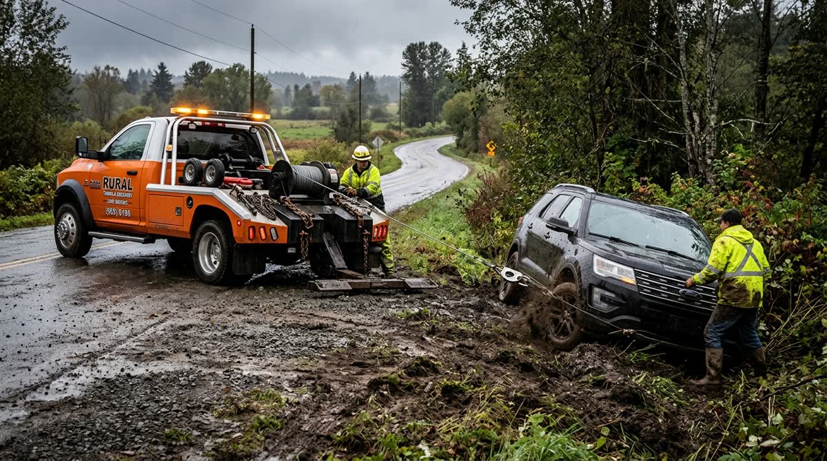 How to Recover a Vehicle Stuck in Mud With a Winch Safely